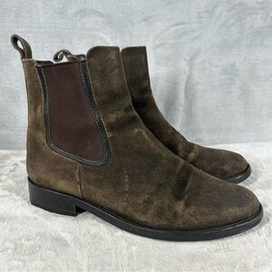 Thursday Boot Company Women's Duchess Chelsea Boots Brown Suede Size 7.5